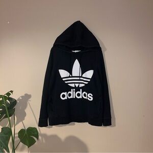 adidas Originals Black Hoodie with White Logo